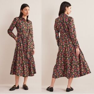 Boden Tiered Cotton Shirt Dress